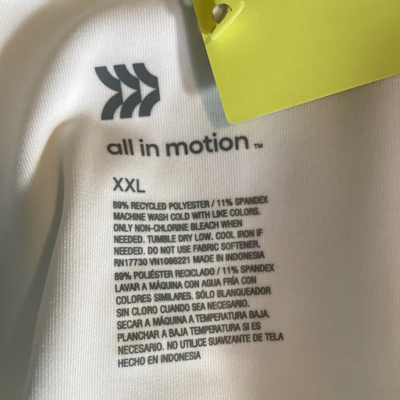 All in Motion Active Wear White Sports Jacket Size XXL NWT - Picture 6 of 6